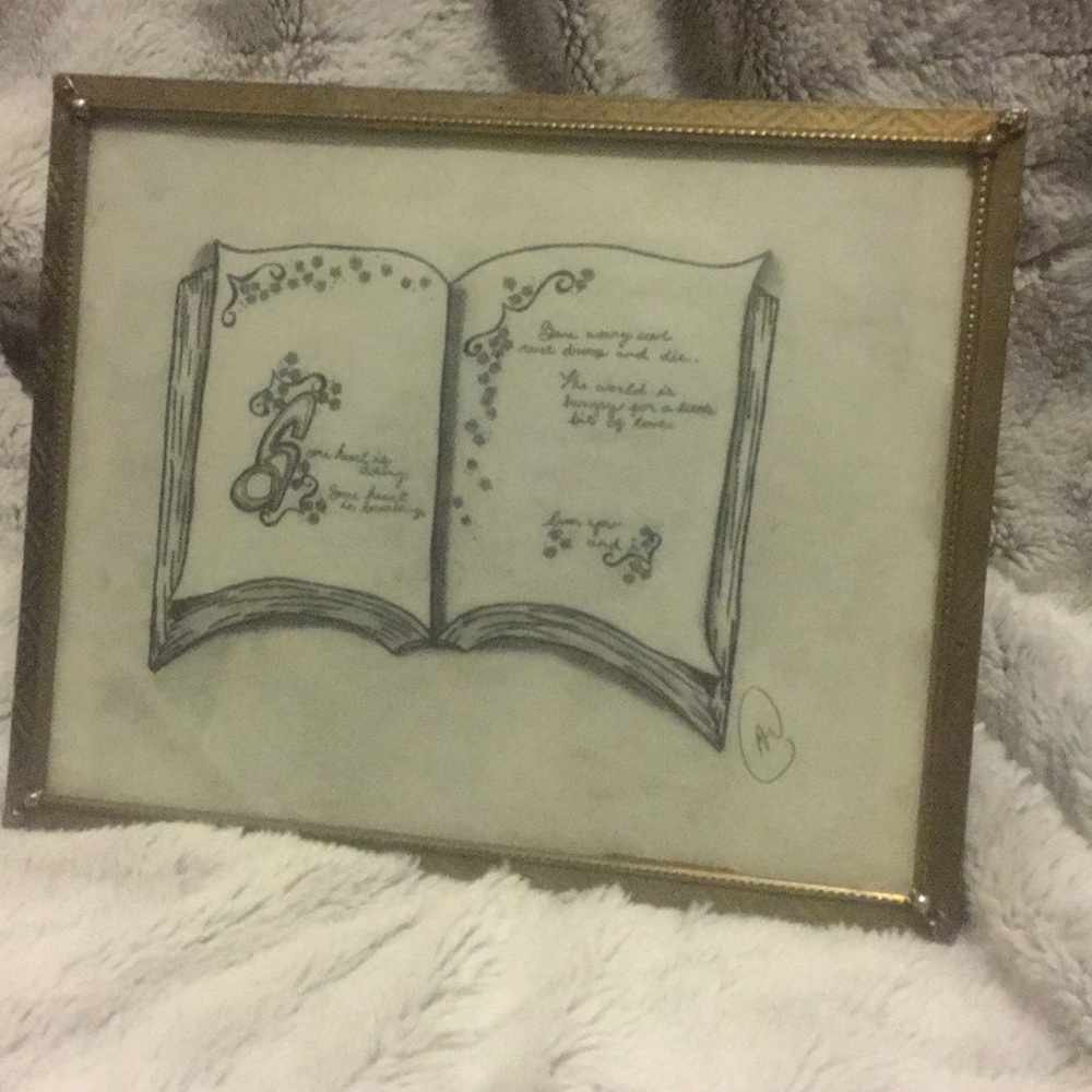 ORIGINAL with INCLUDED vintage frame drawing